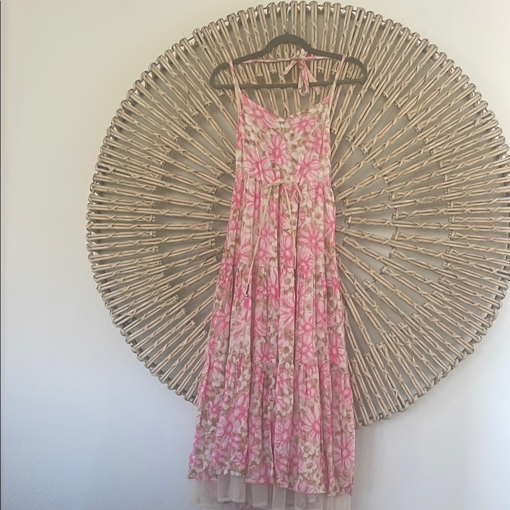 Floral Pink Maxi Dress